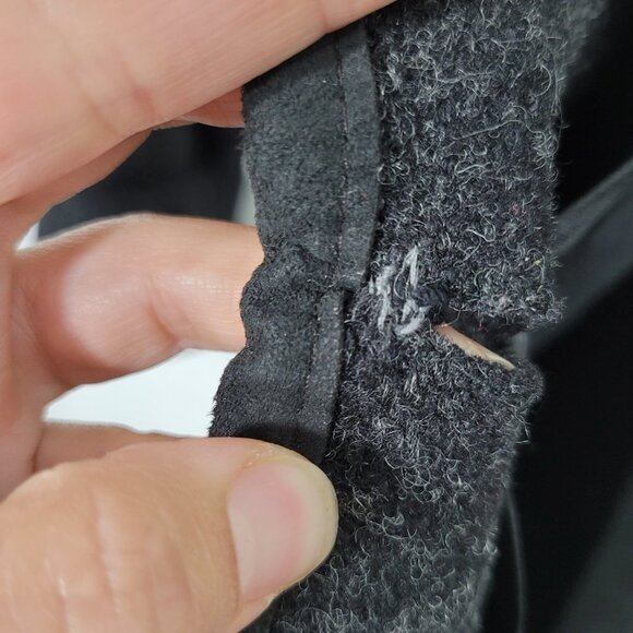 Epsilon Charcoal Cotton Blend Knee Length Button Jacket Coat Lined Pocket Collar - Picture 13 of 13